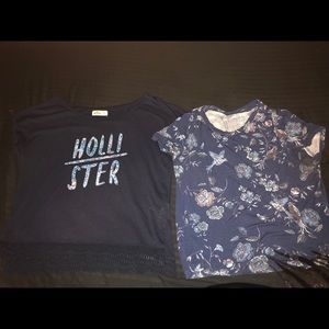 HOLLISTER AND AEROPOSTALE CROP TOP SHIRT BUNDLE!!